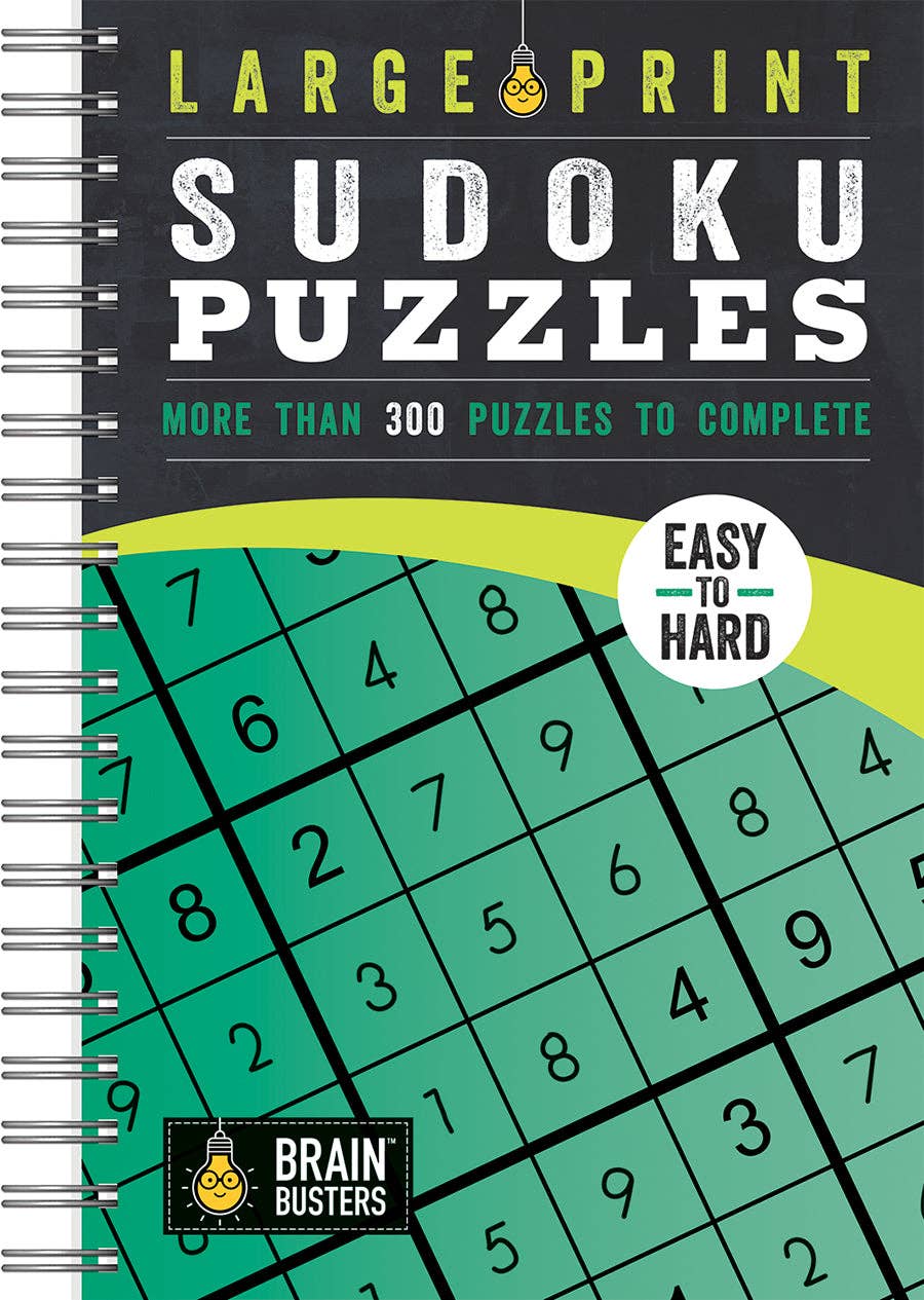 Large Print Sudoku Puzzles Green