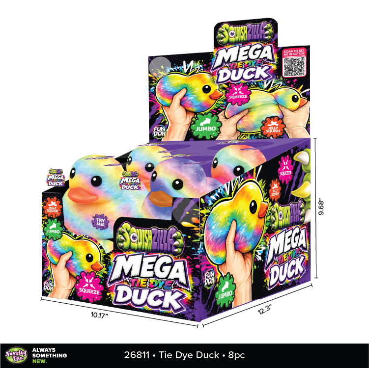 Fun Doh MEGA Squishy Tie Dye Duck Toy Variety - 8/Display: Wholesale Price