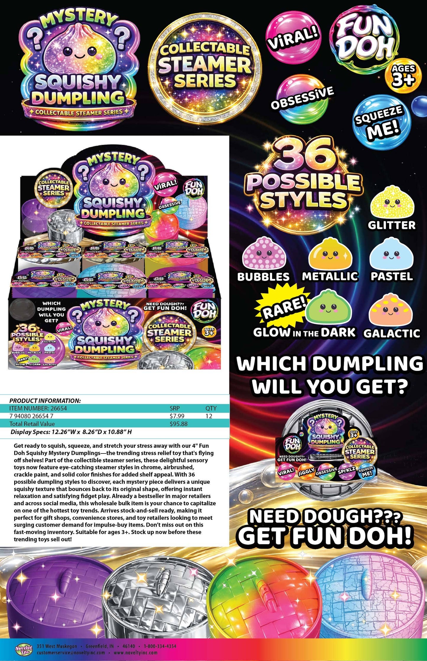 Fun Doh Mystery Dumpling Squishies - Ultra Rare Collection: Wholesale Price