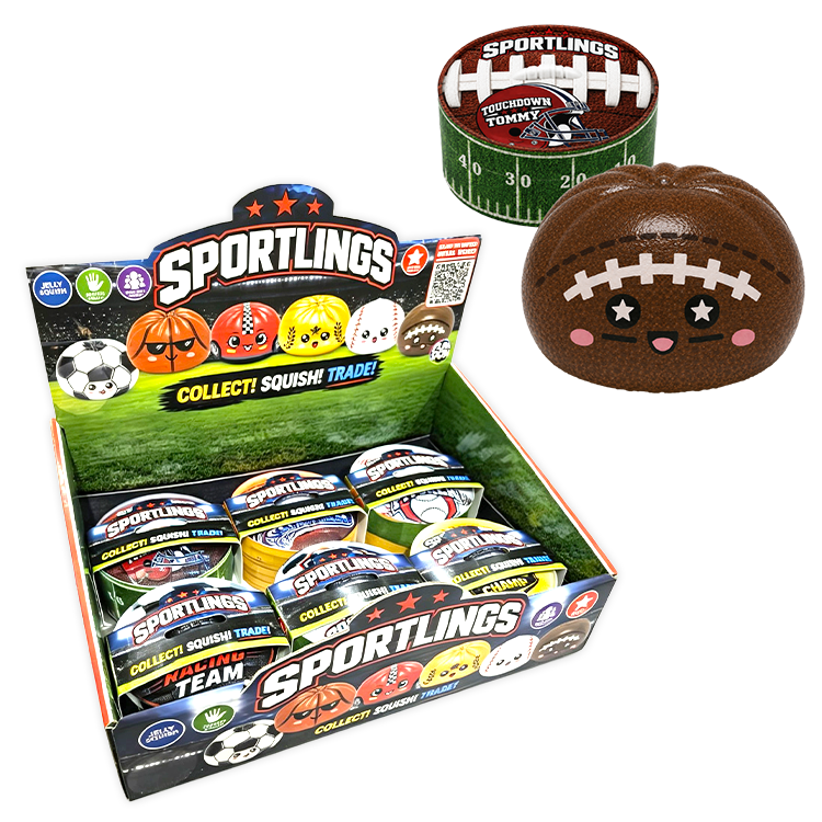 Fun Doh Sports Dumpling Squishy Fidget Toy - 12/Display: Wholesale Price