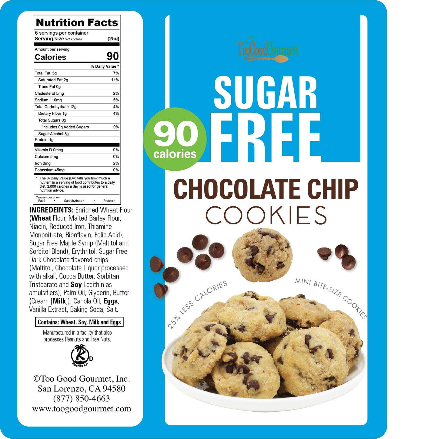 Sugar Free Cookies- Peanut Butter, Choc Chip, Salted Caramel: Assorted - 4 of Each