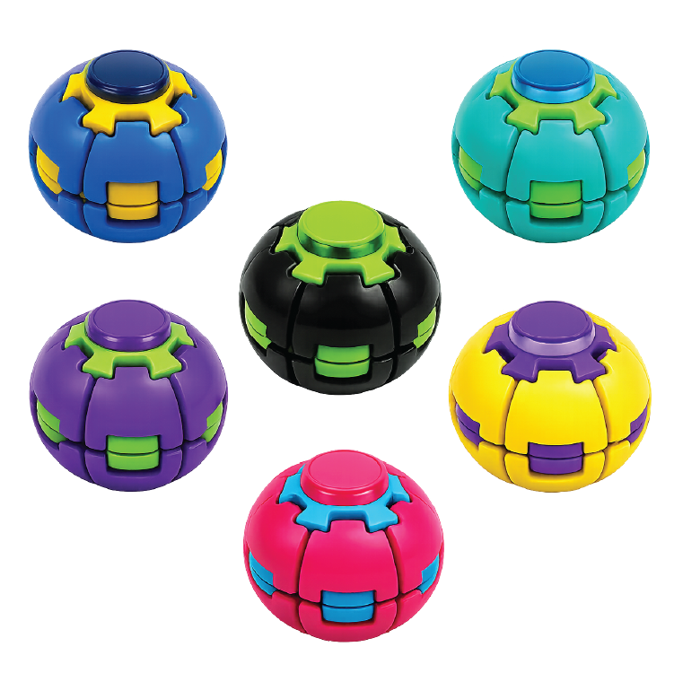 Power Spin Squeeze Fidget Ball Toy Variety - 12/Display: Wholesale Price