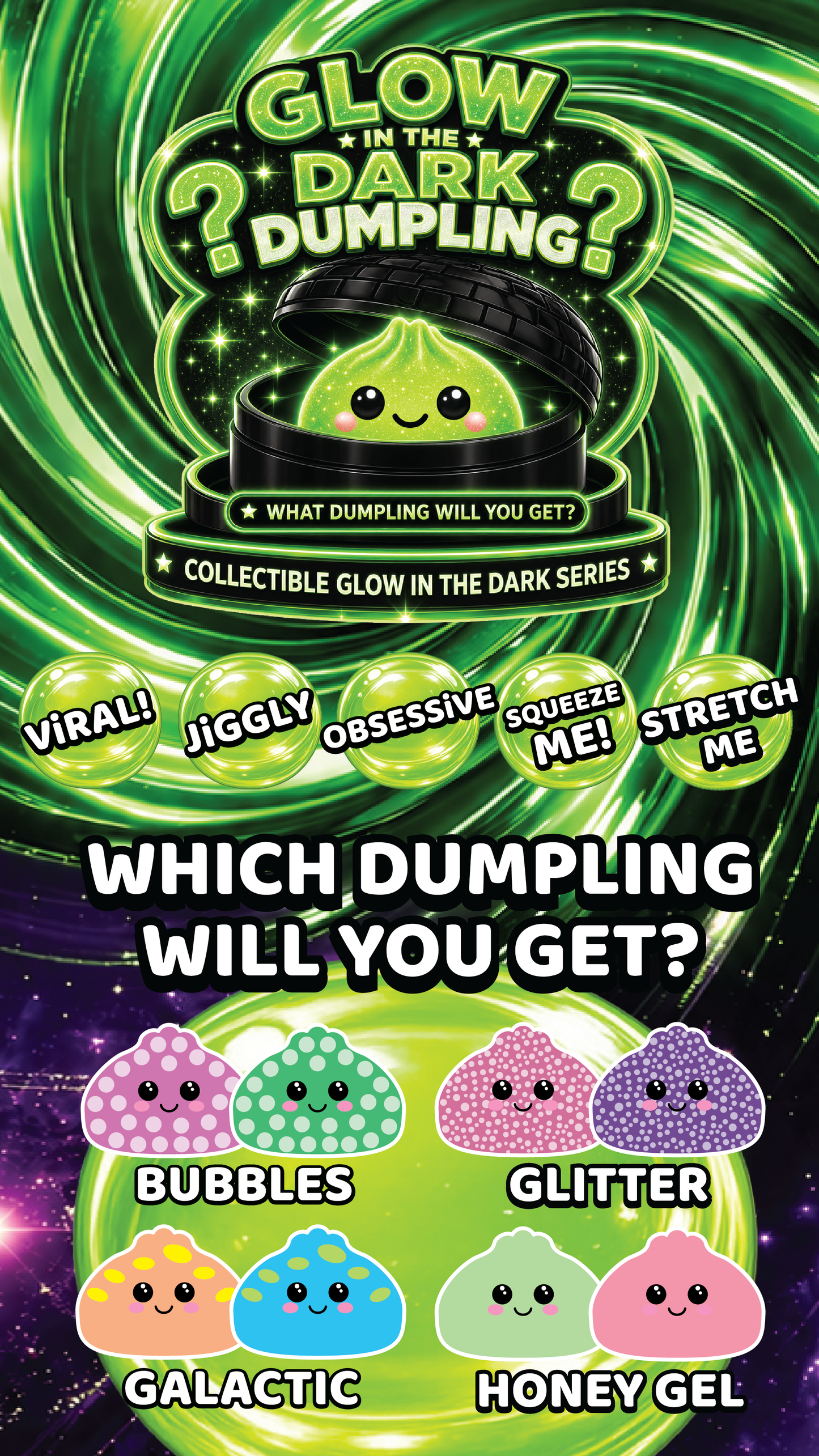 Fun Doh Glow In The Dark Mystery Dumpling Black Baskets: Wholesale Price