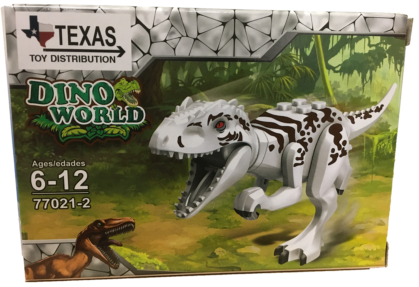 Dinosaur Brick Kits Display Box (16 kits, x2 of each): Display of 16 Assorted