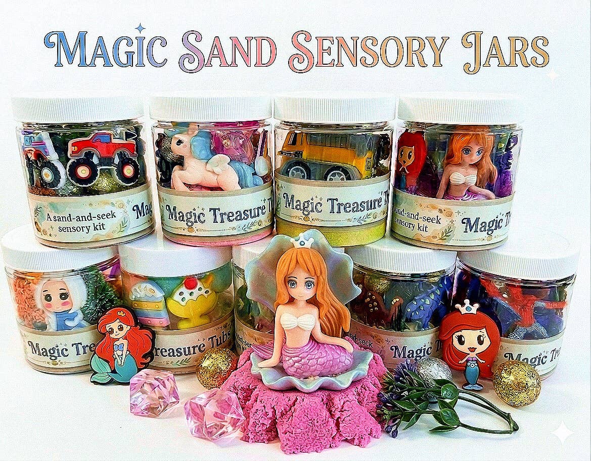 "Magic Sand" 4 oz. Sensory Jars: Mermaids Cove Sand