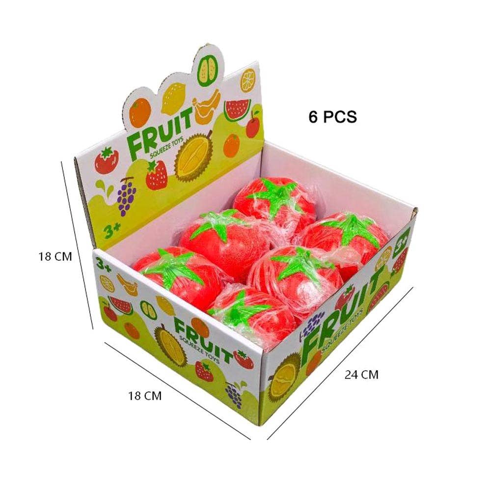 6PCS - Tomato Squeeze Squishy Stress Relief Toy