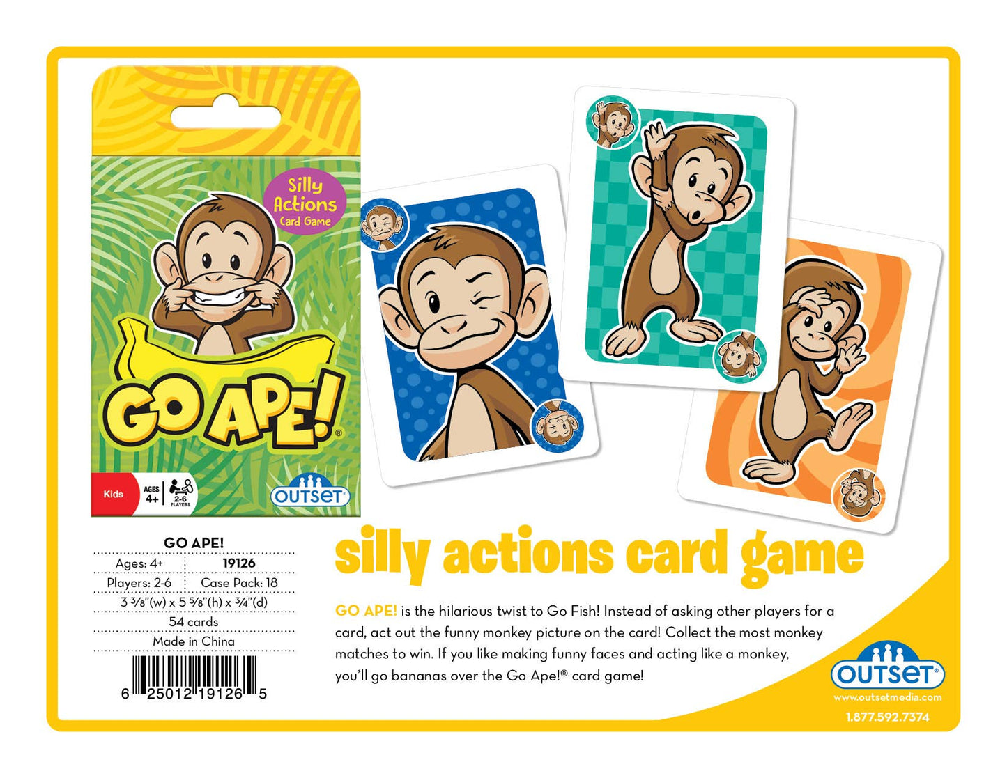 Go Ape! Card Game for Ages 4+