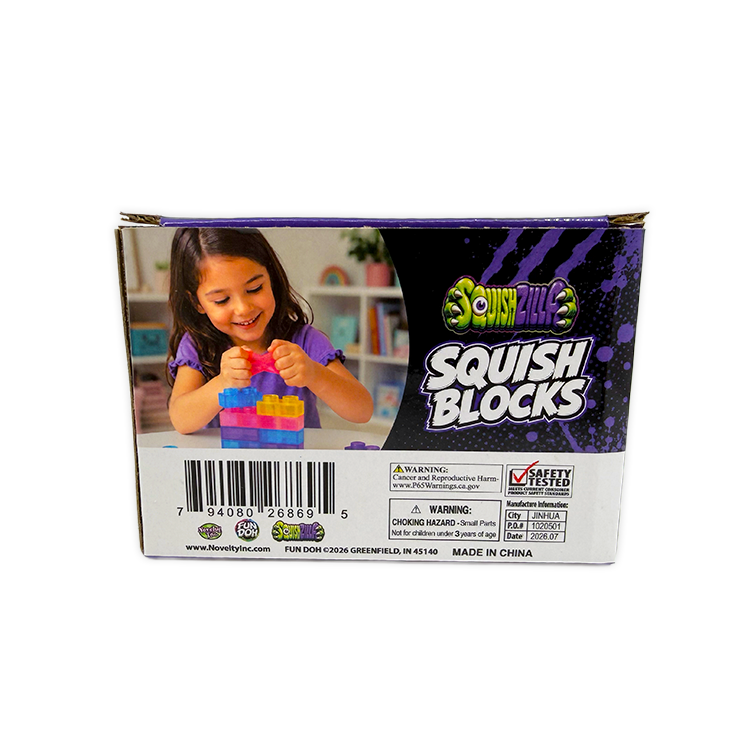Fun Doh Squish Blocks Building Fidget Sensory Toy- 6/Display: Wholesale Price