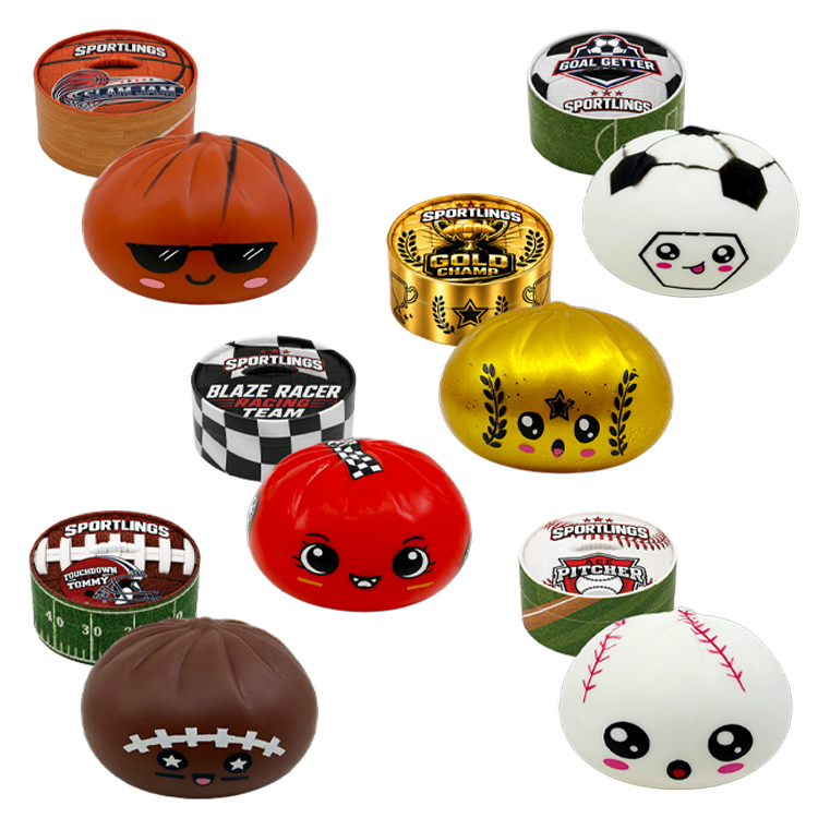 Fun Doh Sports Dumpling Squishy Fidget Toy - 12/Display: Wholesale Price