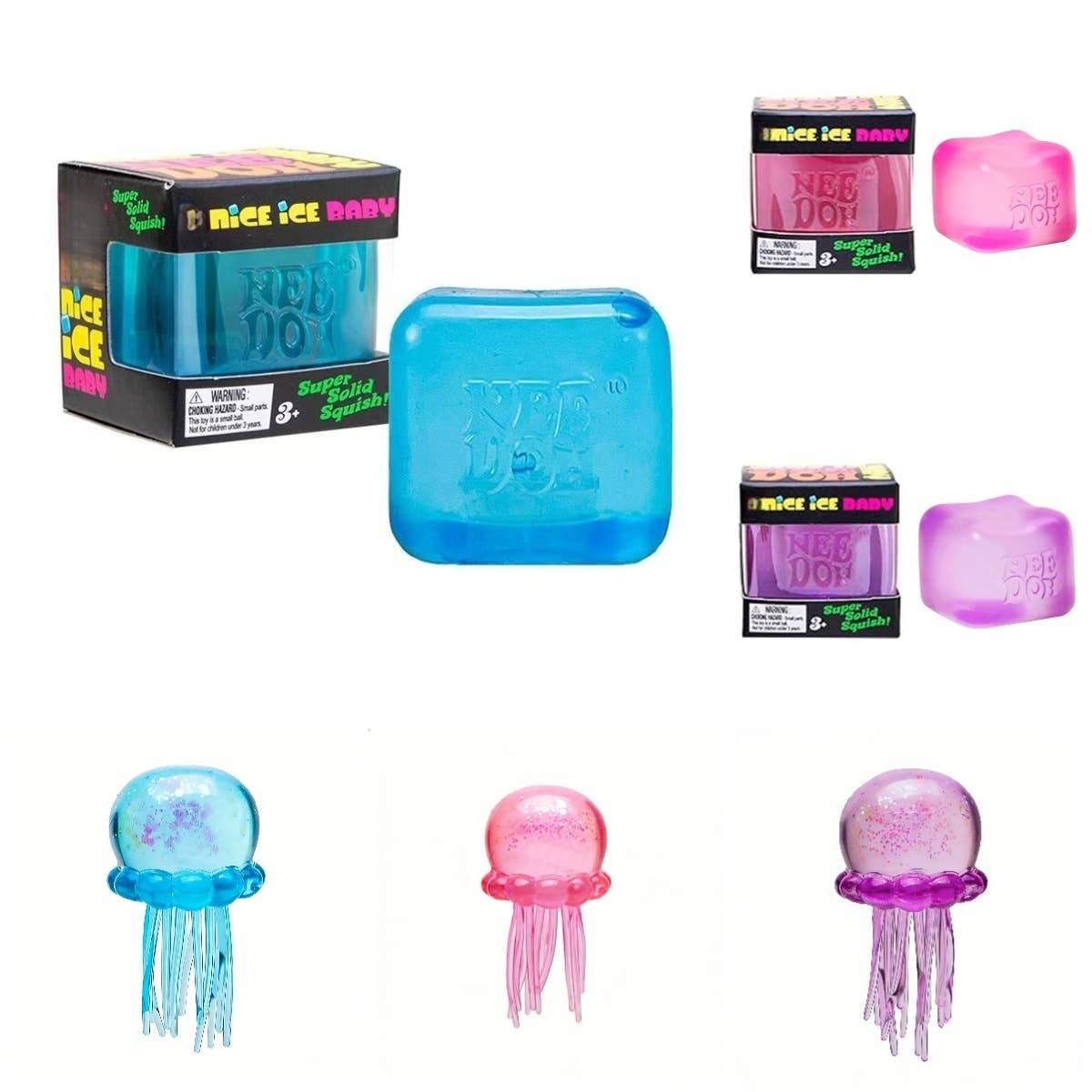 Stress Relief Toys in Box Squeeze Fidget Toy Not From Needoh: Blue Jellyfish / 1 pc