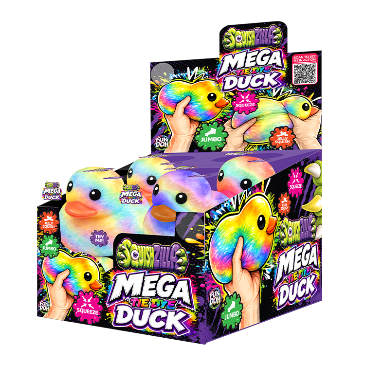 Fun Doh MEGA Squishy Tie Dye Duck Toy Variety - 8/Display: Wholesale Price