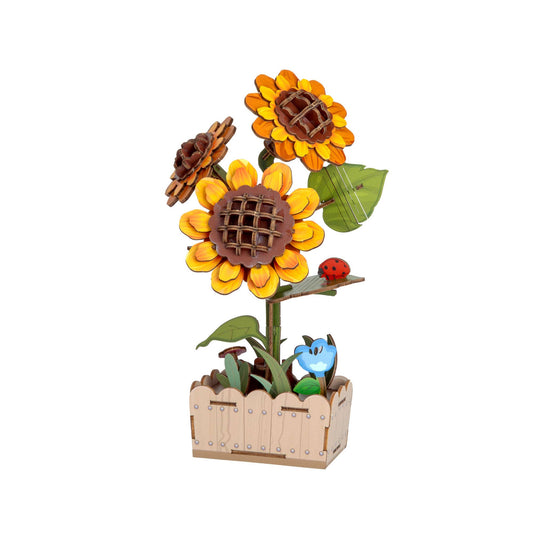 DIY Wooden Puzzle Kit - Sunflower Bloom Set