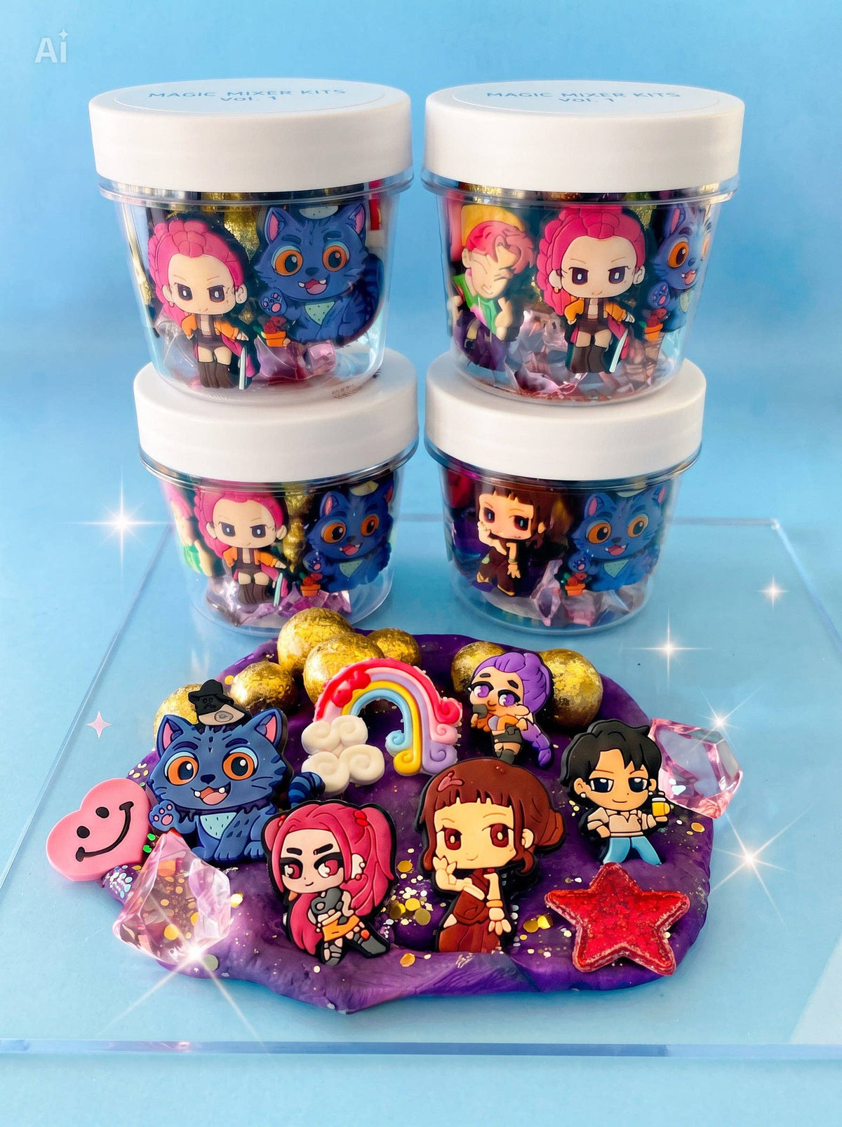 4 oz. Magic Play Dough Jar - OVER 40 THEMES!: A Beach Day!