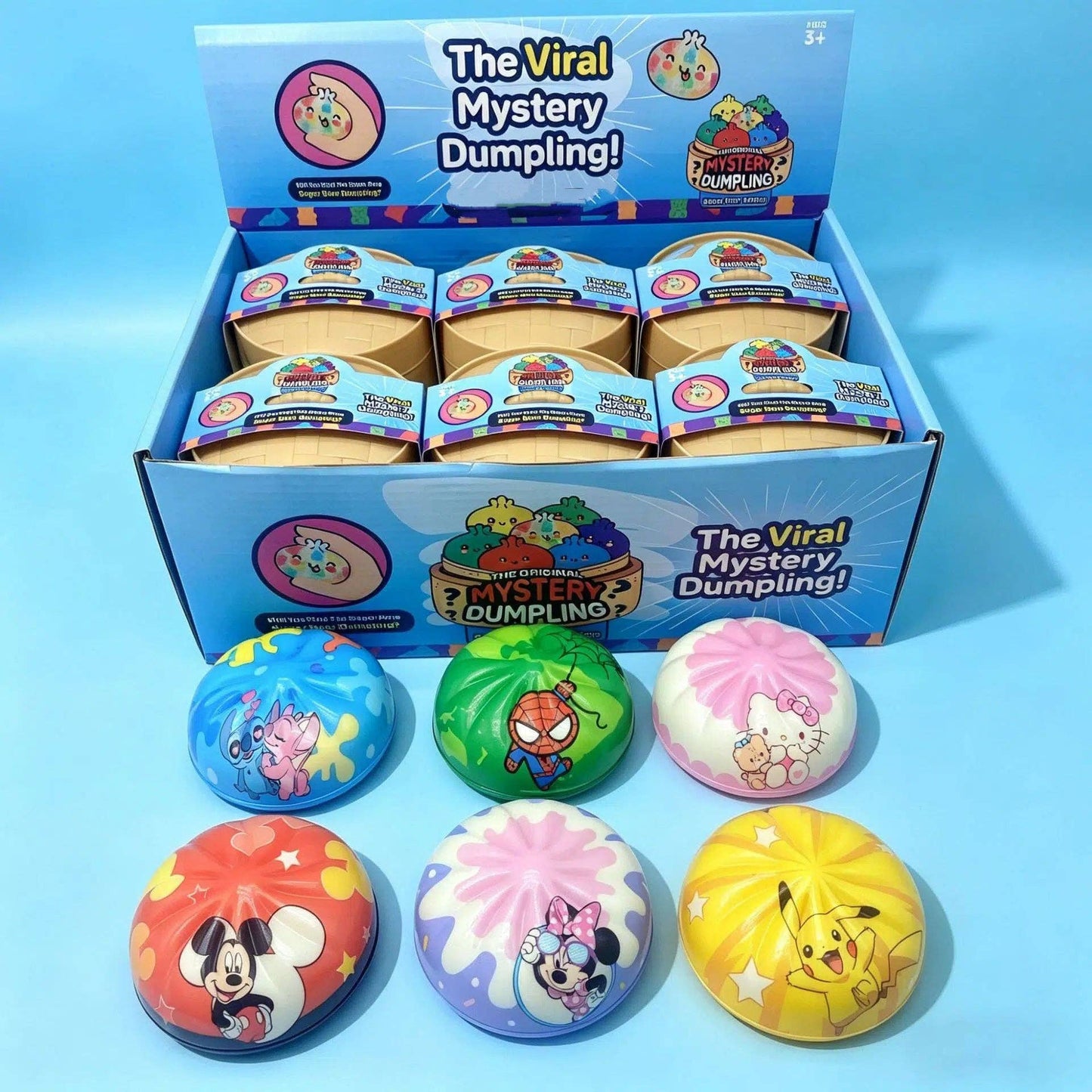 Cartoon Kpop Demon Hunter Mystery Squishy Dumpling Realistic Steamed Bun Stress Relief Squeeze Toy: Demon Hunter & steamer / 1 pc(shipped at random)