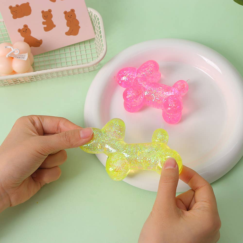 Balloon Dog Squishy Slow Rising Stress Relief Squeeze Toy: Pink glitter / 1 pc