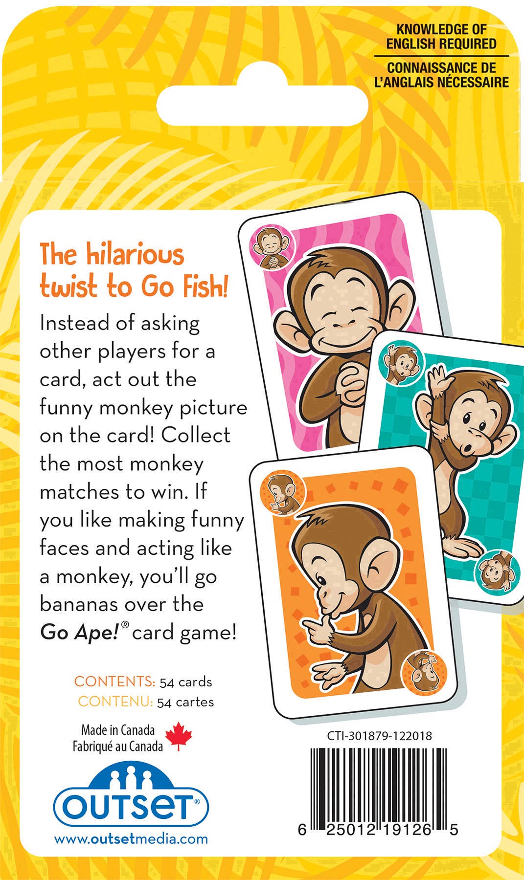 Go Ape! Card Game for Ages 4+