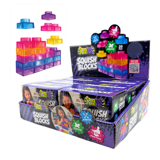 Fun Doh Squish Blocks Building Fidget Sensory Toy- 6/Display: Wholesale Price