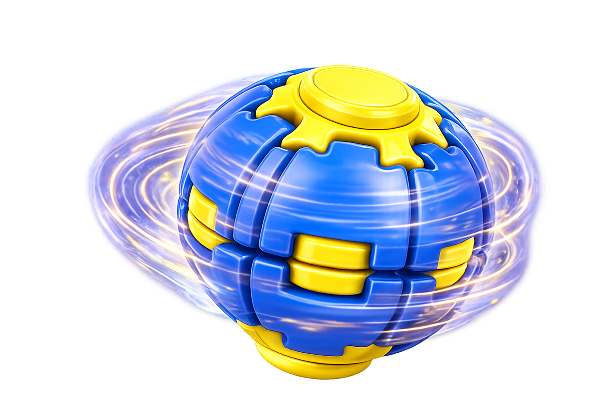 Power Spin Squeeze Fidget Ball Toy Variety - 12/Display: Wholesale Price
