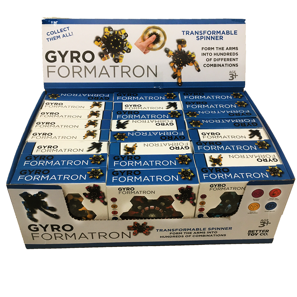 Gyro Formatron Fidget Spinner with Adjustable Arms Display