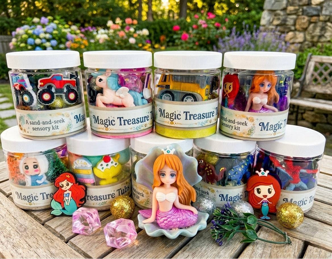 "Magic Sand" 4 oz. Sensory Jars: Mermaids Cove Sand