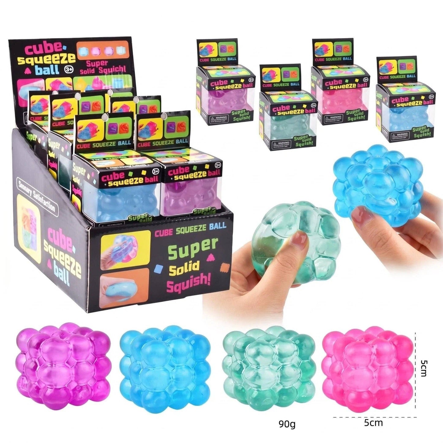 Rubik's Cube Toy Slow Rising Stress Relief Squeeze Toy Boxed Set: Rubik's Cube / 1 box(12pcs)