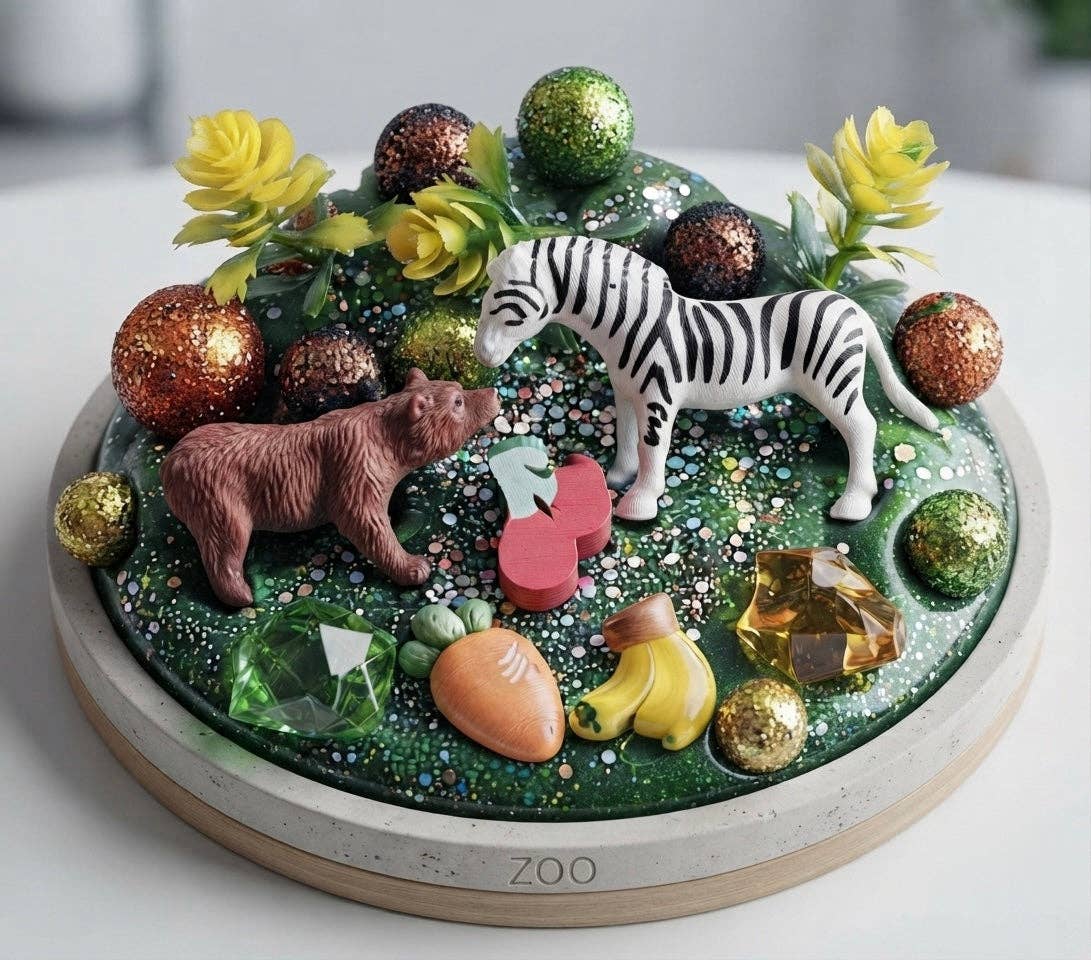 4 oz. Magic Play Dough Jar - OVER 40 THEMES!: Safari Animals/Zoo