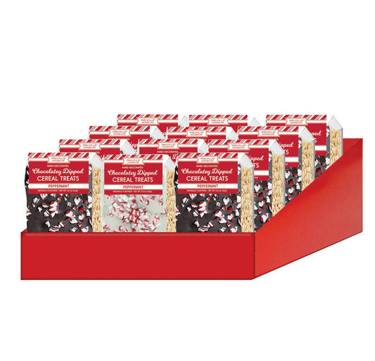 Rice Treat Bar - Dark & White Chocolate Peppermint: 12 pack with display