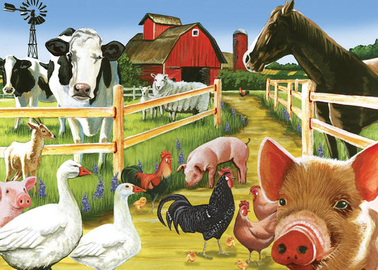 Farmyard Welcome (tray) 35-Piece Cobble Hill Puzzle