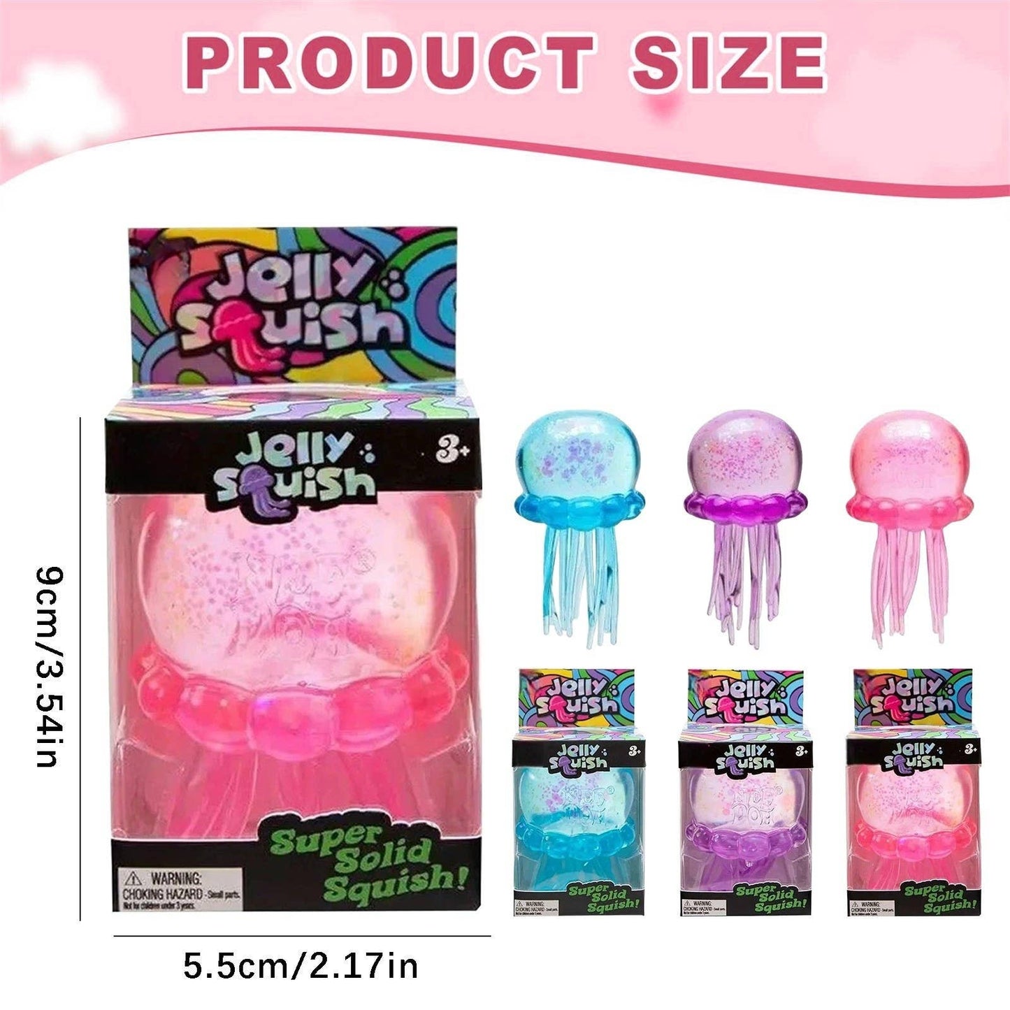 Stress Relief Toys in Box Squeeze Fidget Toy Not From Needoh: Pink Jellyfish / 1 pc