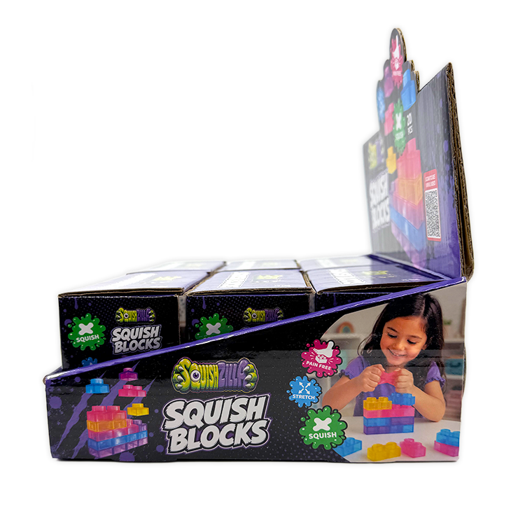 Fun Doh Squish Blocks Building Fidget Sensory Toy- 6/Display: Wholesale Price