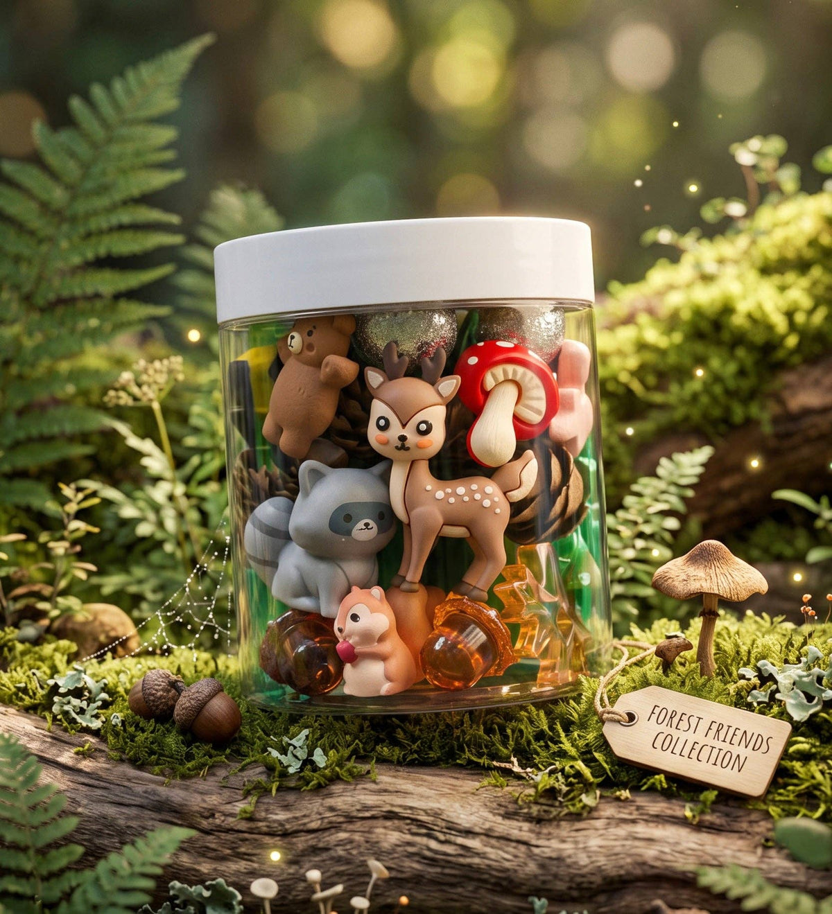 8 oz. "Woodland Animals" Dough Jar