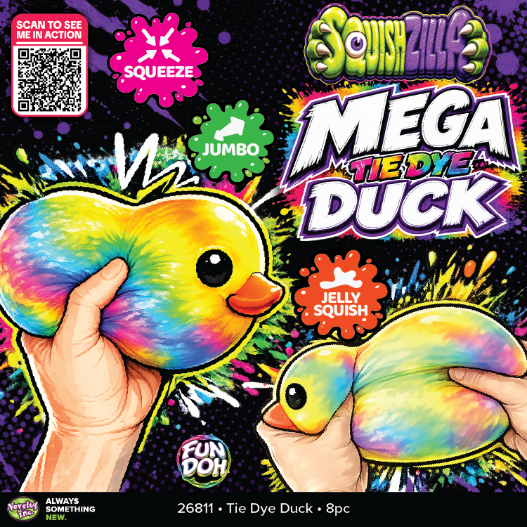 Fun Doh MEGA Squishy Tie Dye Duck Toy Variety - 8/Display: Wholesale Price