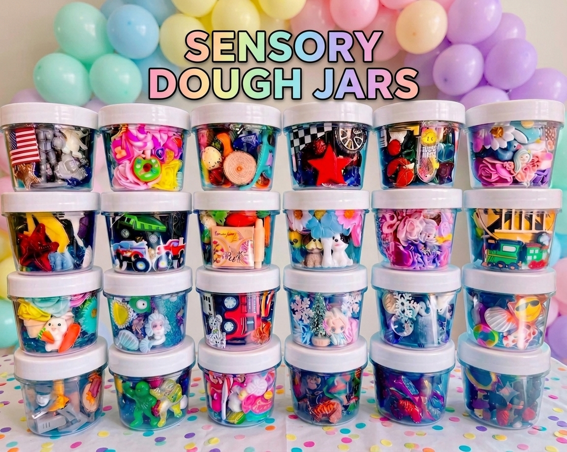 4 oz. Magic Play Dough Jar - OVER 40 THEMES!: Fire Truck