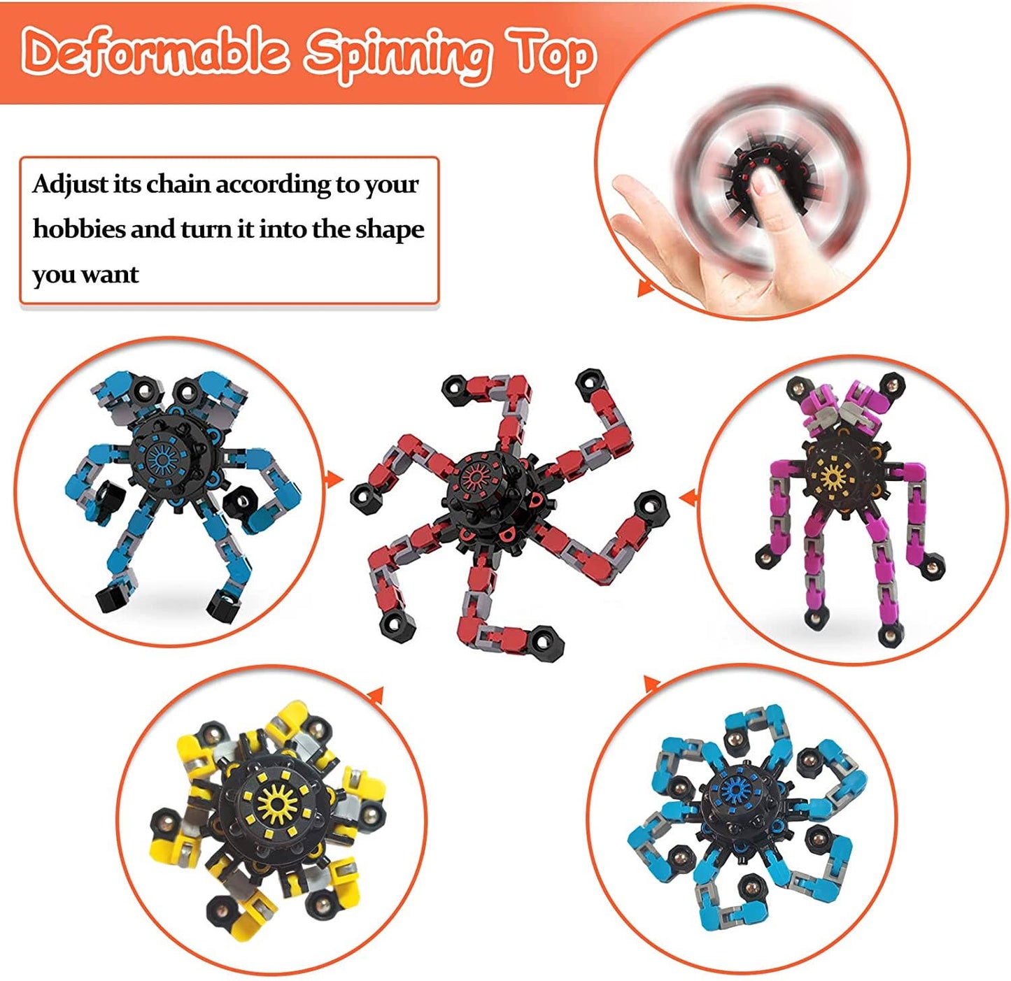 Gyro Formatron Fidget Spinner with Adjustable Arms Display