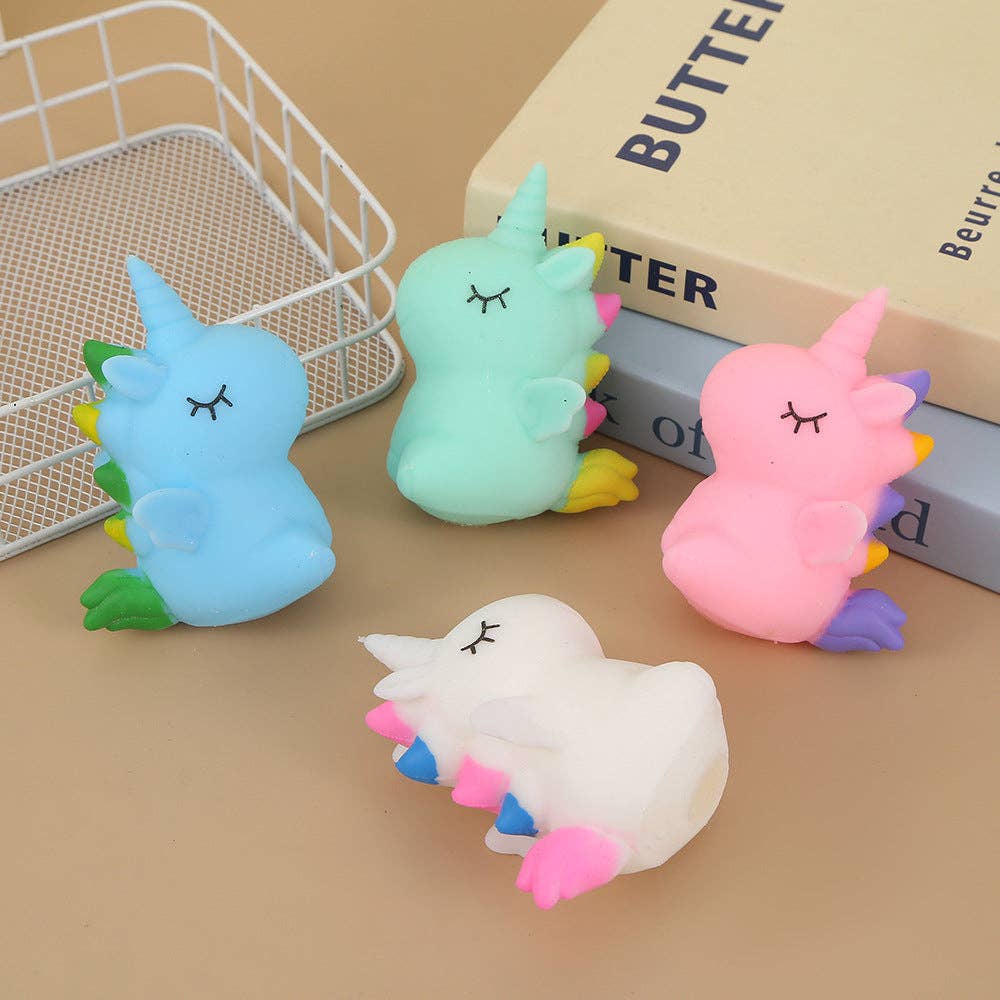Unicorn Squishy Stress Relief Toy Soft Squeeze Fidget Sensory Toy: Sparkling / 1 pc(shipped at random)