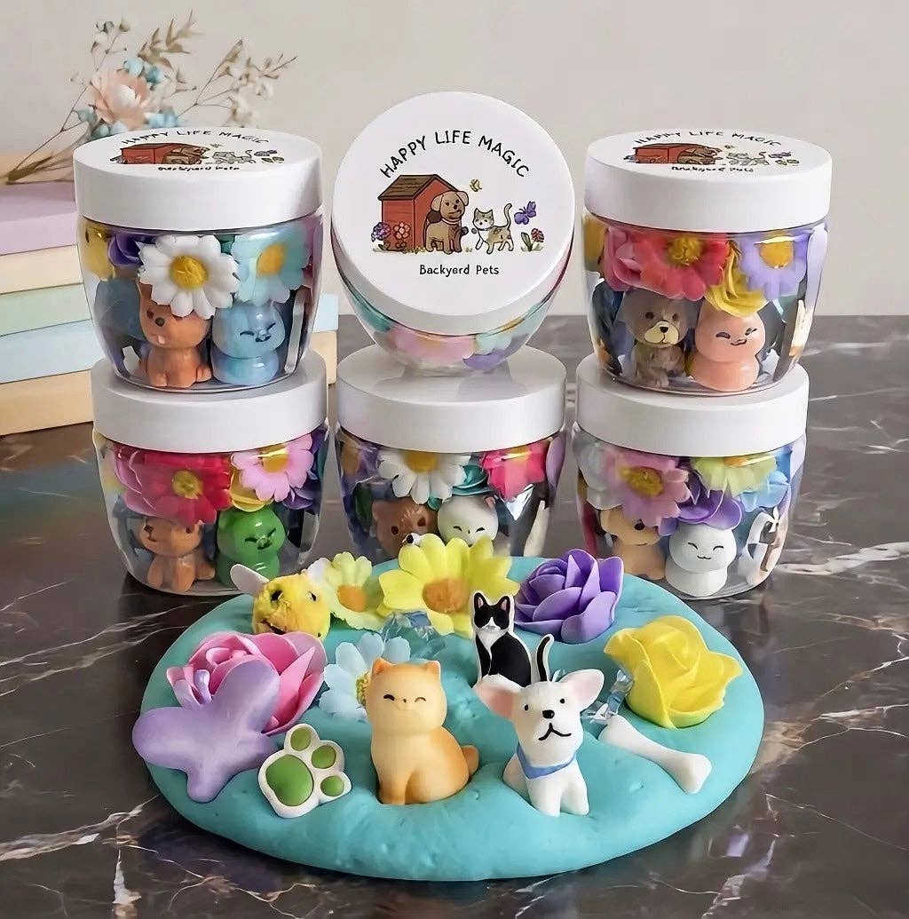 4 oz. Magic Play Dough Jar - OVER 40 THEMES!: A Beach Day!