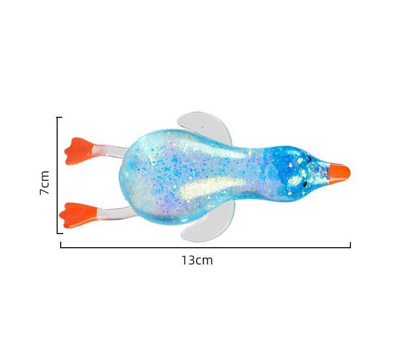 Cartoon Sequin Duck Squishy Toy Slow Rising Stress Relief Squeeze Toy: 1 pc(shipped at random)