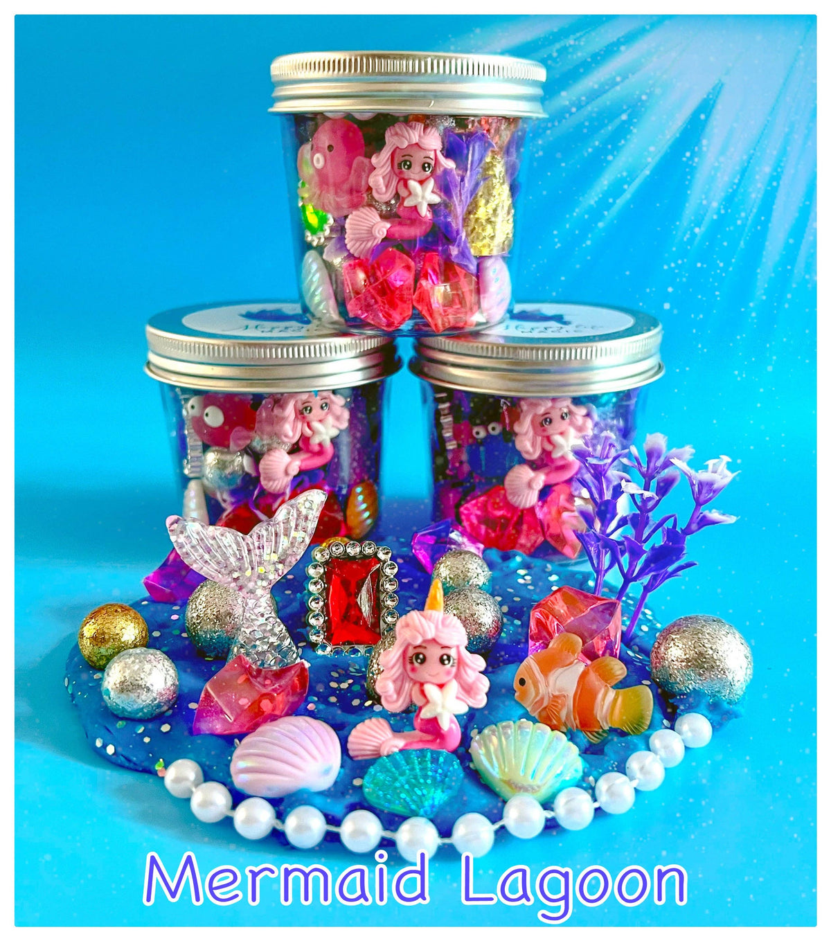 "Summer" Play Dough Jars: Moana 4 oz.