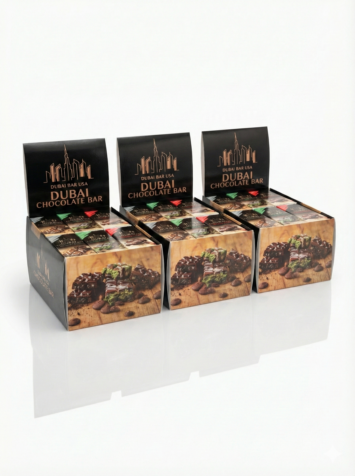 Dubai Bar Mixed Flavor Display Pack, 24 Bars