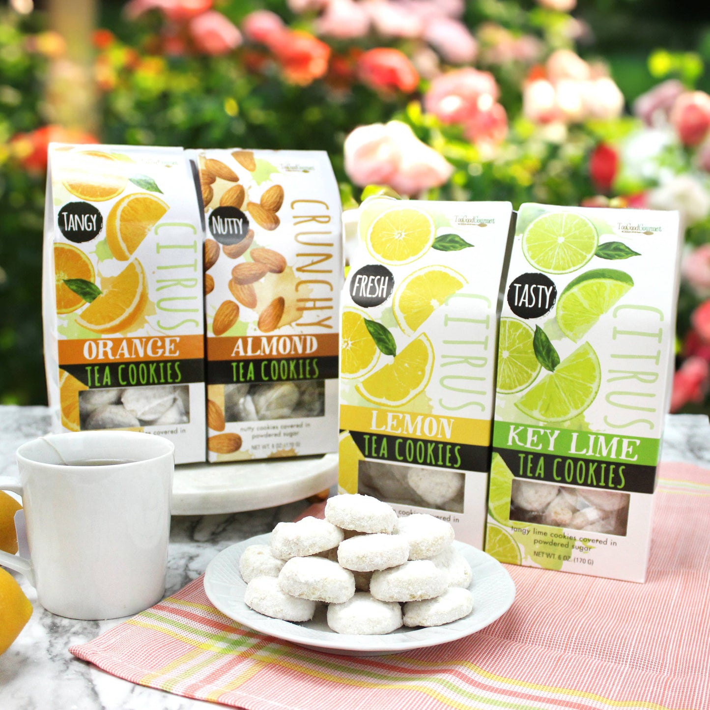 Tea Cookies (Lemon, Orange, Key Lime, Almond): Assorted - 3 of Each