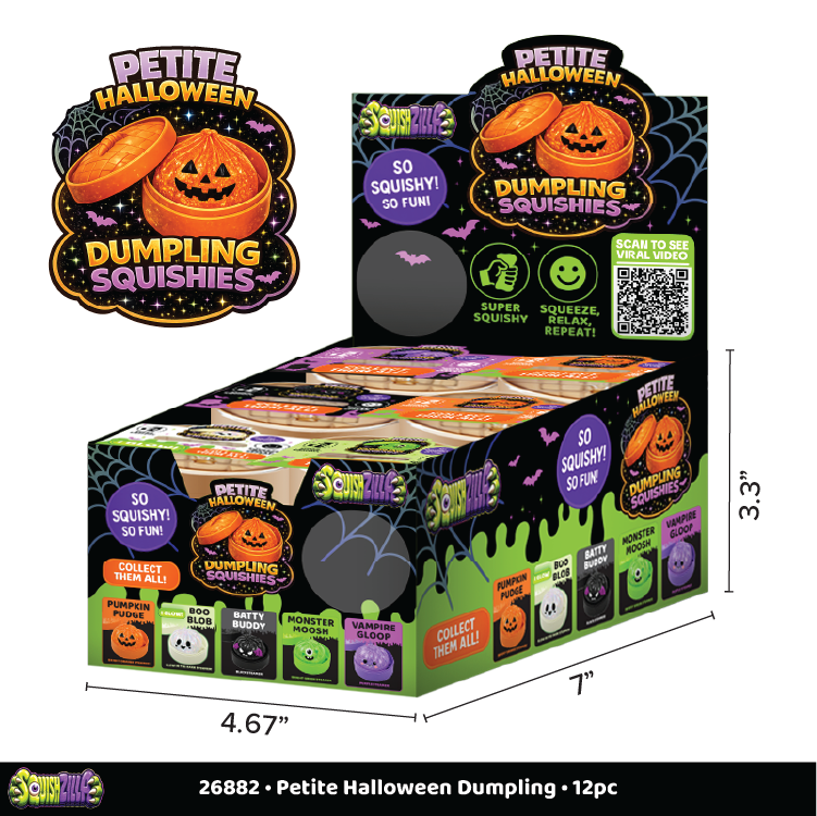 Fun Doh Petite Spooky Halloween Squishy Dumpling- 12/Display: Wholesale Price