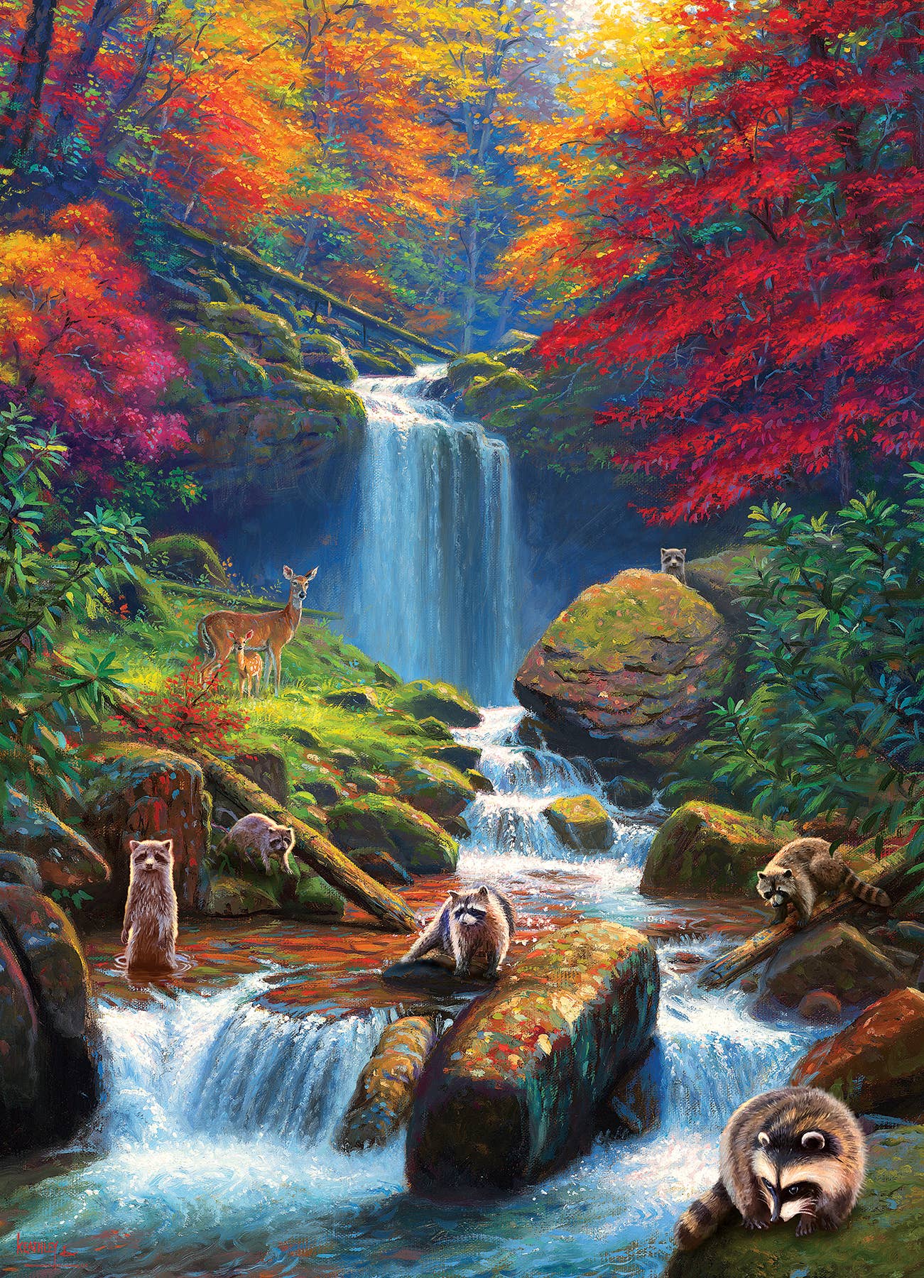 Mystic Falls in Autumn 1000-Piece Cobble Hill Puzzle