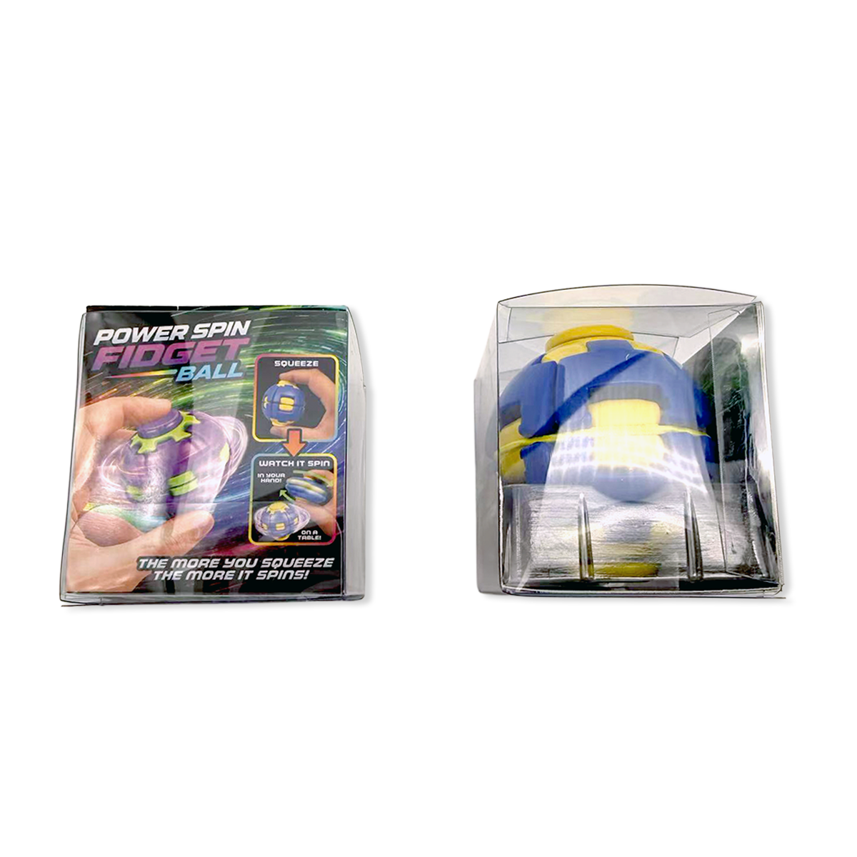 Power Spin Squeeze Fidget Ball Toy Variety - 12/Display: Wholesale Price