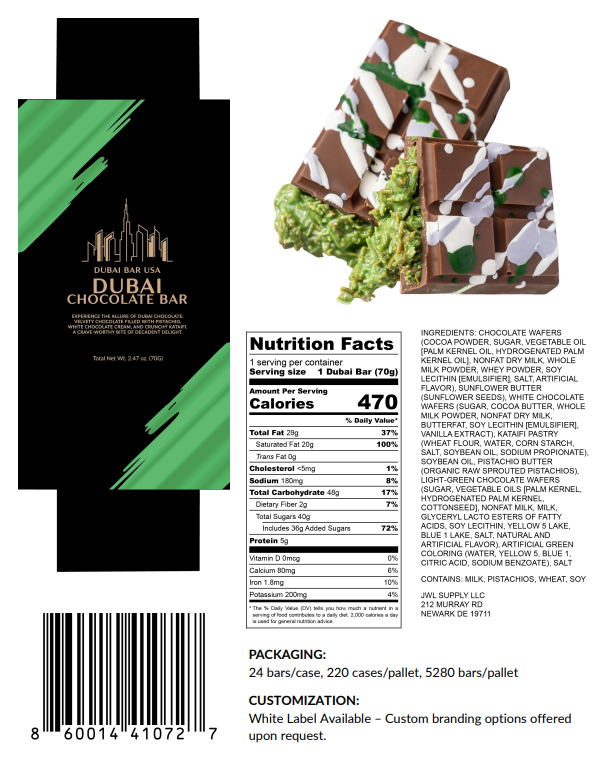 Dubai Bar 6-Ct Sample – (View store for case pricing)