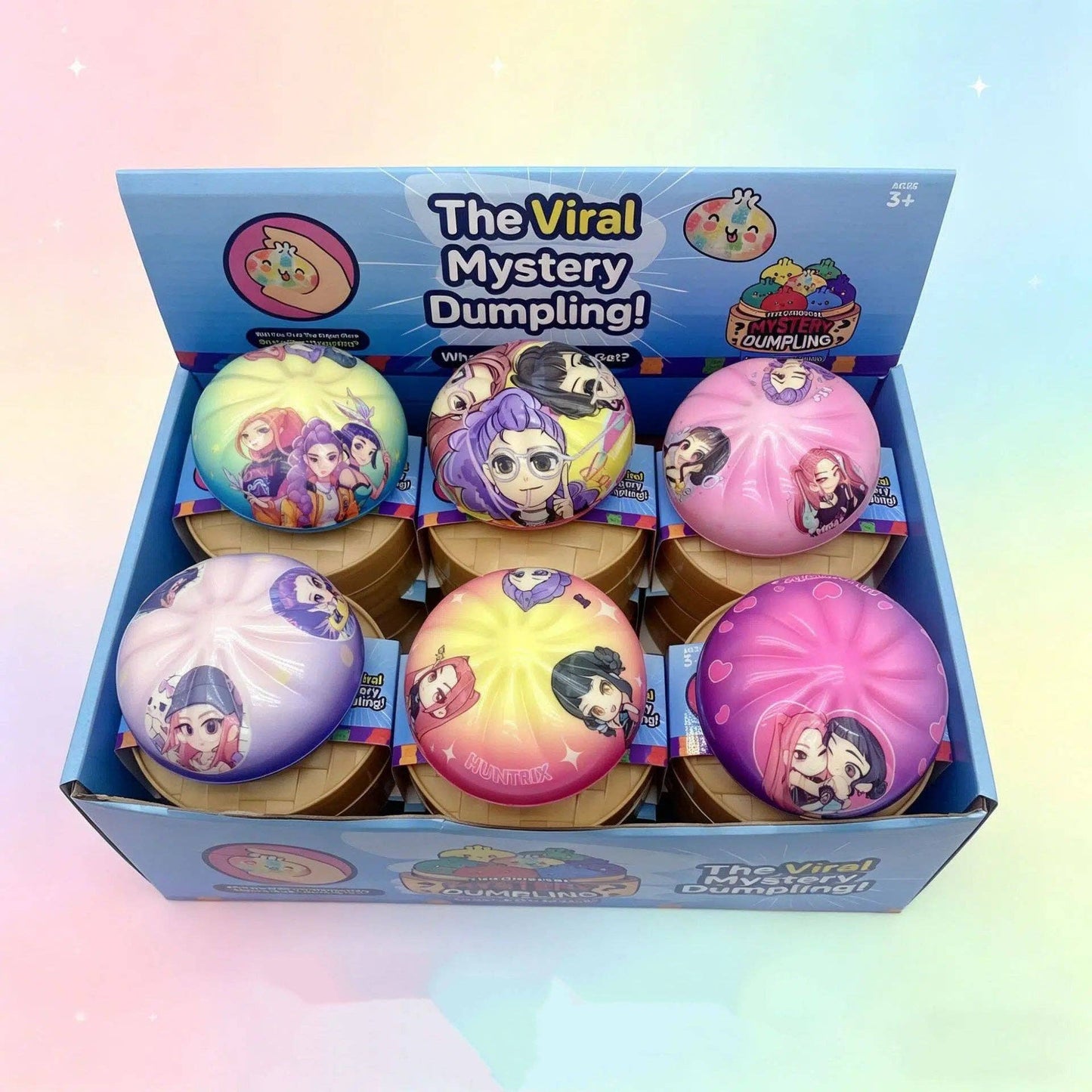 Cartoon Kpop Demon Hunter Mystery Squishy Dumpling Realistic Steamed Bun Stress Relief Squeeze Toy: Cartoon & steamer / 1 pc(shipped at random)