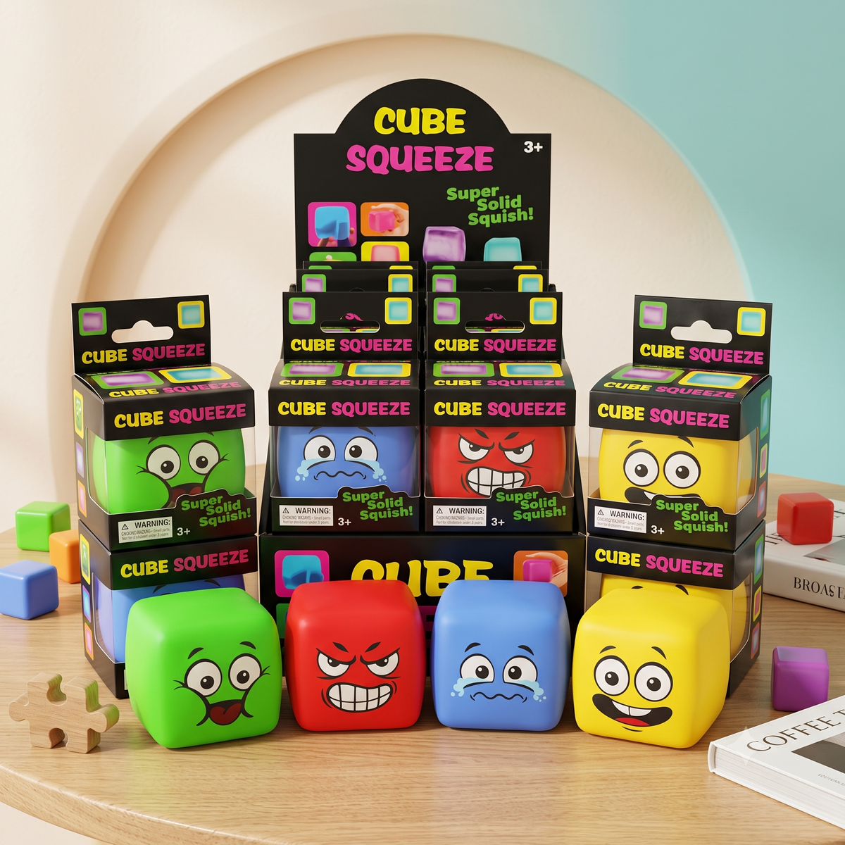 Cube Squeeze Ball Sensory Stress Relief Toy