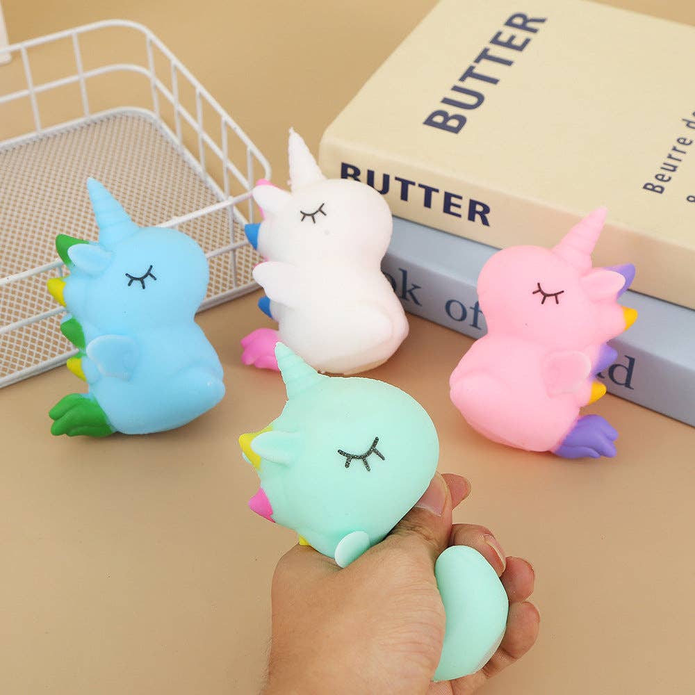 Unicorn Squishy Stress Relief Toy Soft Squeeze Fidget Sensory Toy: Sparkling / 1 pc(shipped at random)