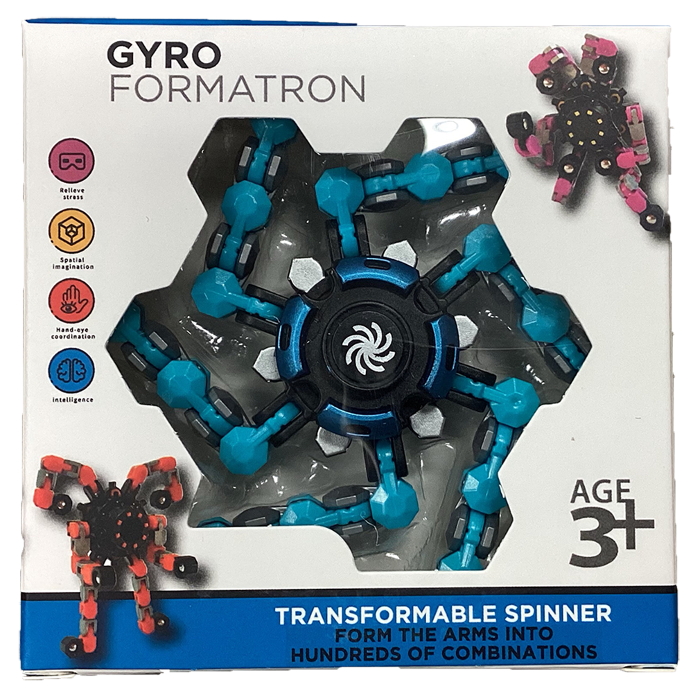 Gyro Formatron Fidget Spinner with Adjustable Arms Display
